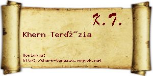 Khern Terézia névjegykártya