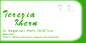 terezia khern business card